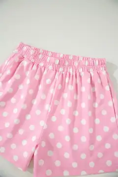Refined Refined Polka-Dot Top and Shorts Matching Set