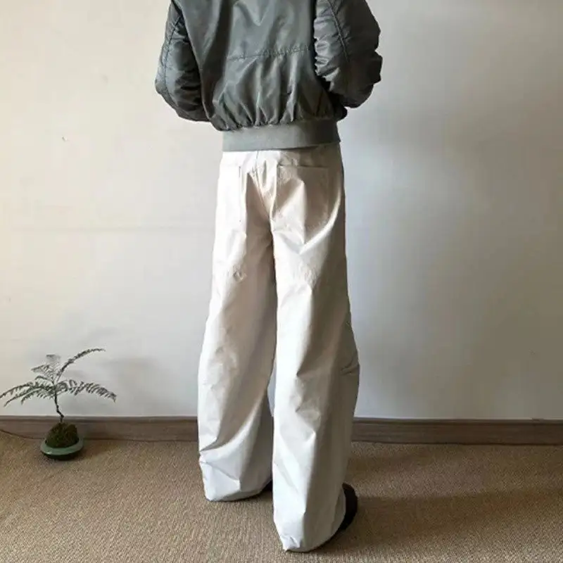 Women's Wide Leg Pleated Curved Cut Pants
