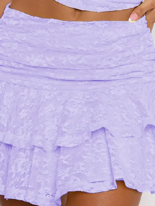 Comfy Lace Knit Skirt