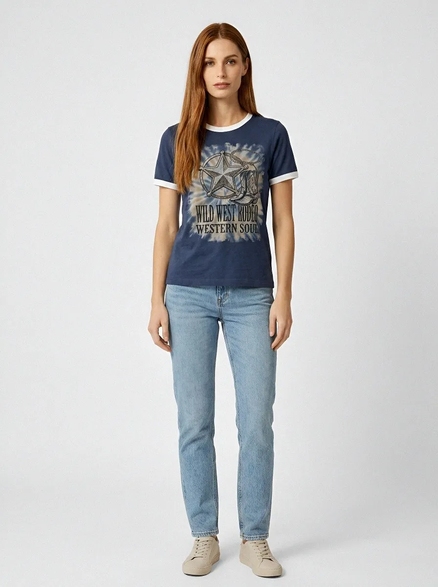 Patriotic Heritage Graphic Ringer T-Shirt