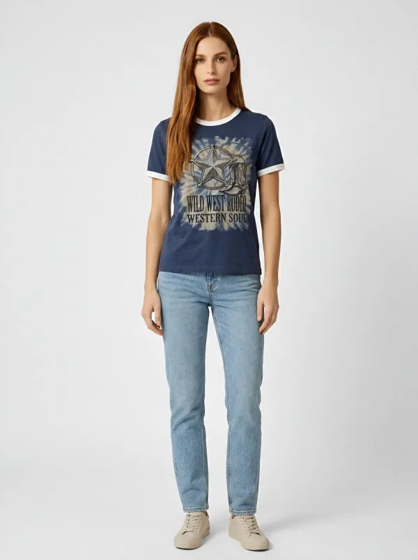 Patriotic Heritage Graphic Ringer T-Shirt