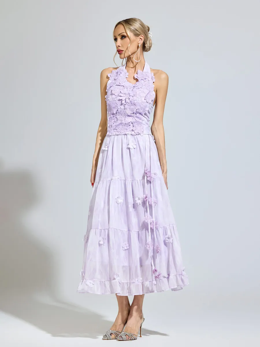 Talia Purple Lace Two-Piece Set