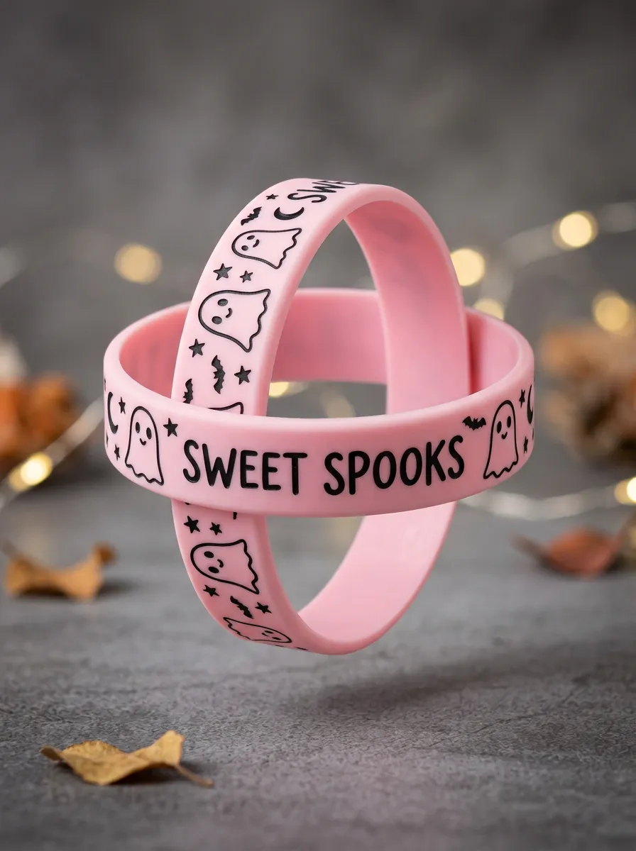 Ghost Star Sweet-Spooks Halloween Graphic Wristband