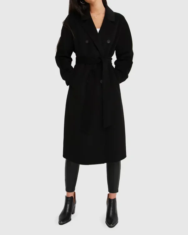 Double-Breasted Lined Wool Coat