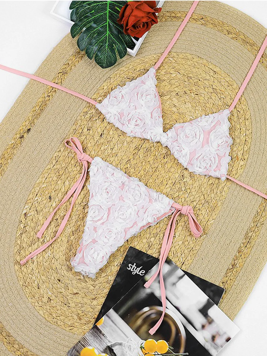 Yasmine 3D Floral Bikini Set