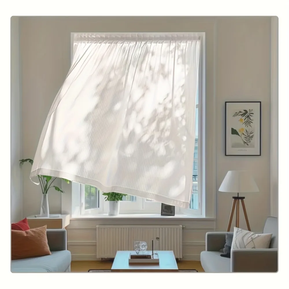 Self-Adhesive Pleated Curtains