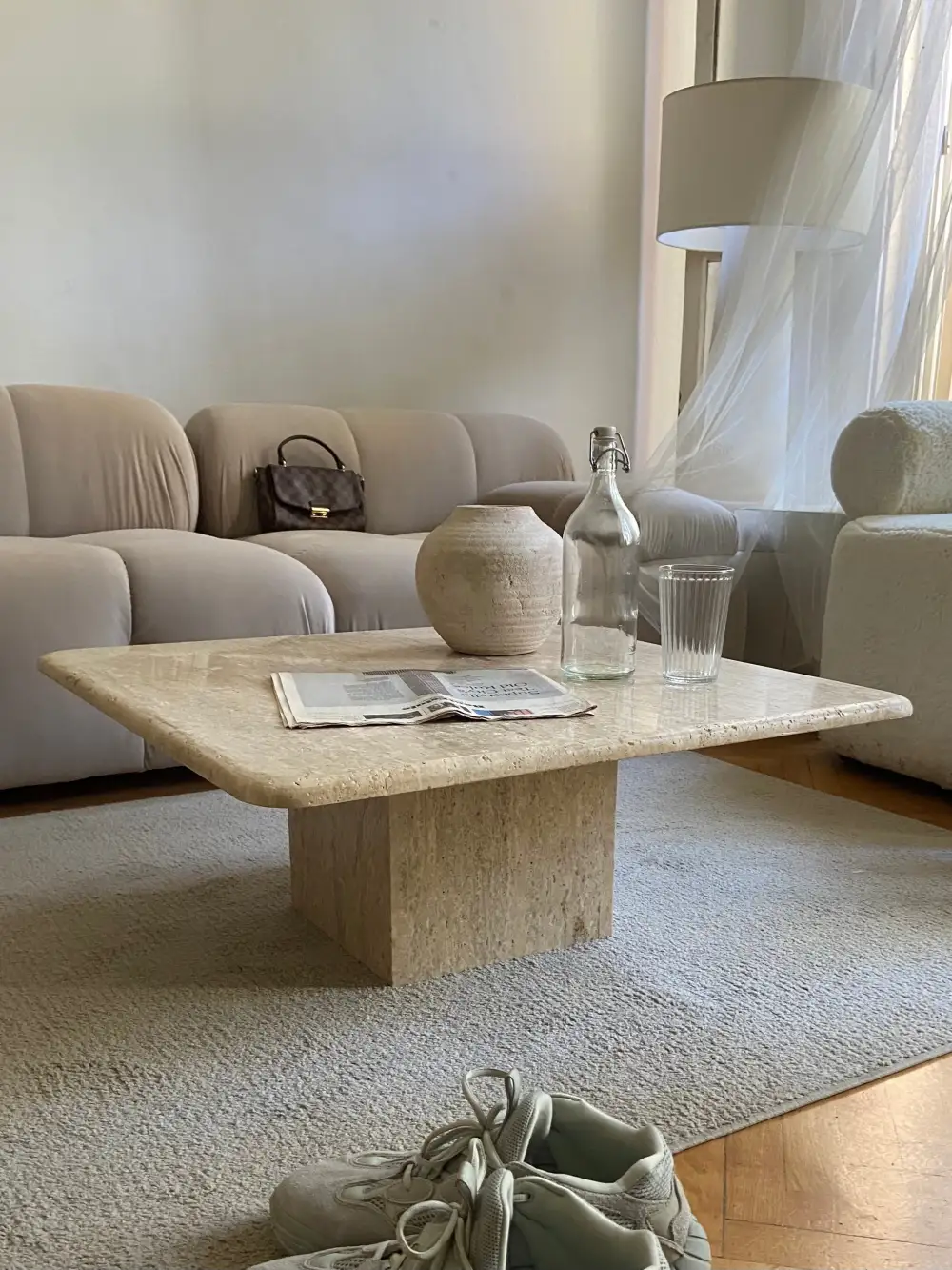 Travertine Marble Coffee Table
