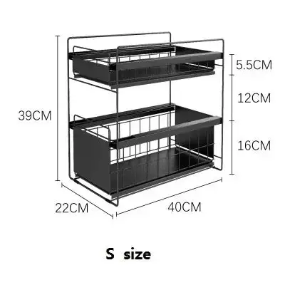 Black Under Desk Pull Out Drawer