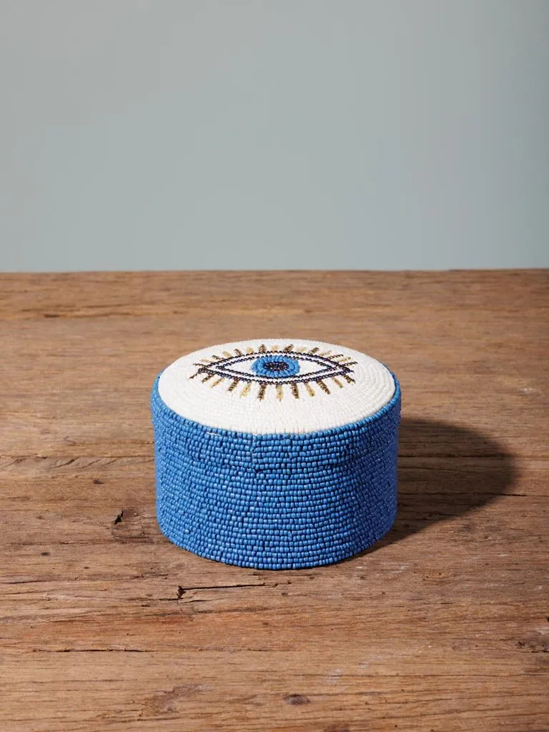 Beaded Round Accent Storage Box