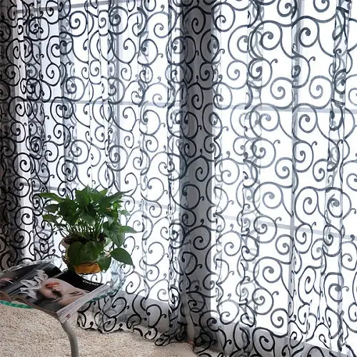 Modern Sheer Window Curtain Panel