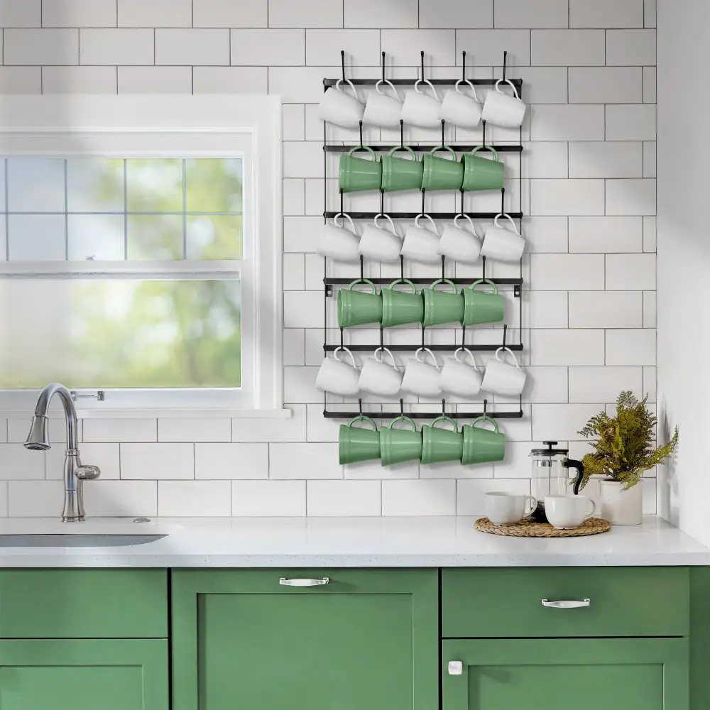 Wall Mounted Coffee Mug Holder Hooks