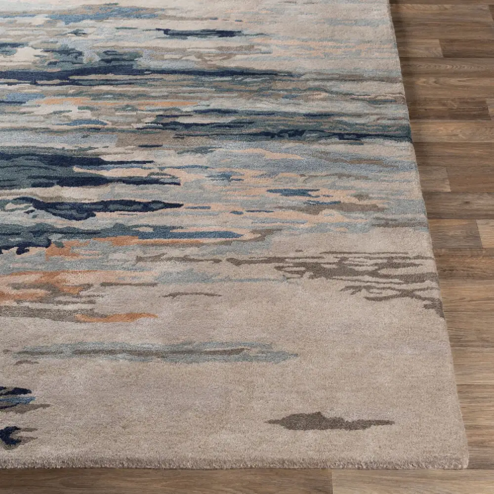 Textured Viscose Wool Blend Carpet