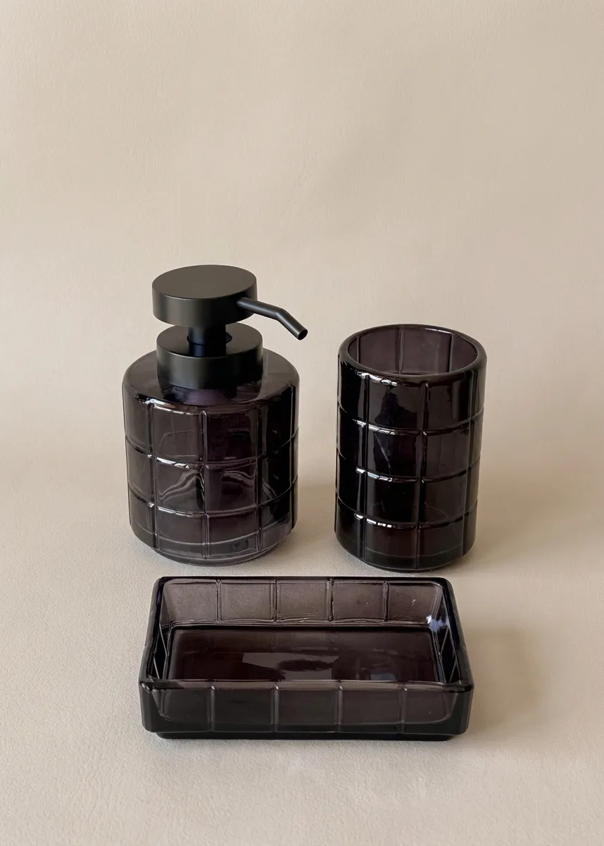 Cube Bathroom Set Black Of