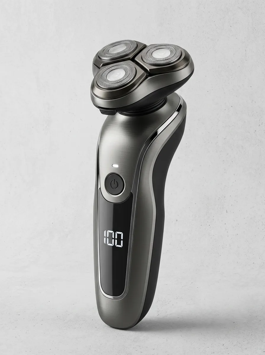 Rotary Triple-Blade Digital Display Electric Shaver