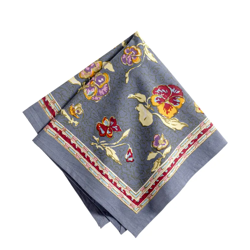 Relaxed Pansy Floral Napkin Set