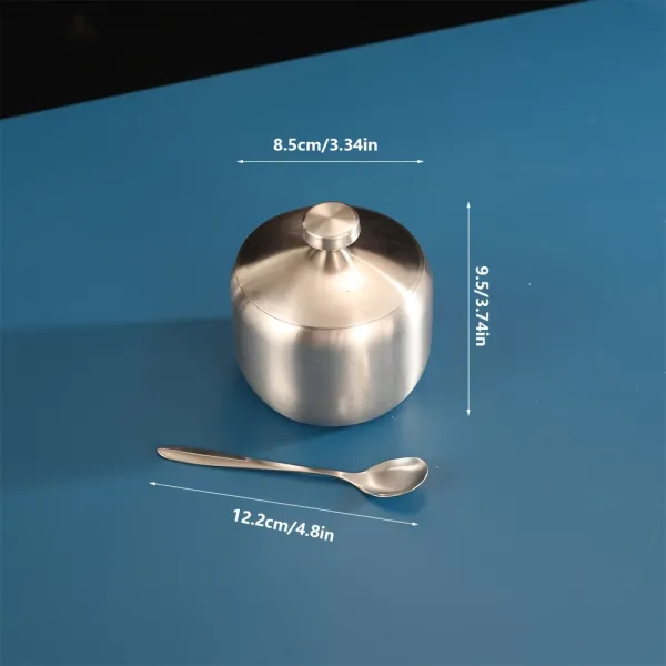 Metallic Texture Seasoning Storage Jar