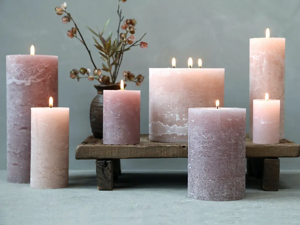 Tall Rustic Pillar Candle