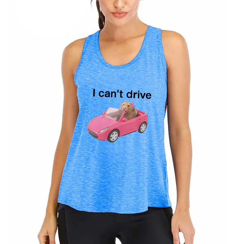 I Can T Drive Funny Hamster Meme Athletic Tank