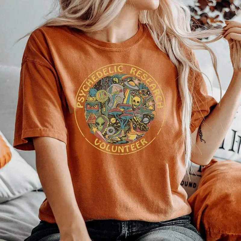 Psychedelic Mushroom Psychedelic Research Volunr Women's Oversized Comfort T-Shirt