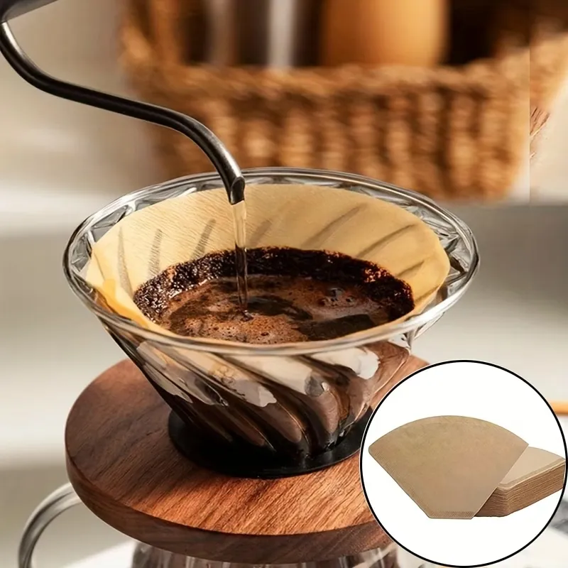 40 Pcs Natural Coffee Filter Papers