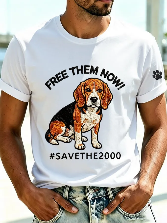 Men's Free Them Now! #Savethe2000 Printed Art Printed Print Top