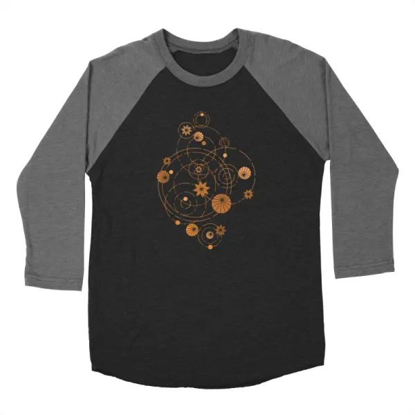 Striped Floral Art Print Men's Long-Sleeved T-Shirt
