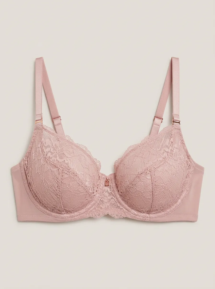 Soft-Look Underwire Lace Floral Refined Look Women's Bra