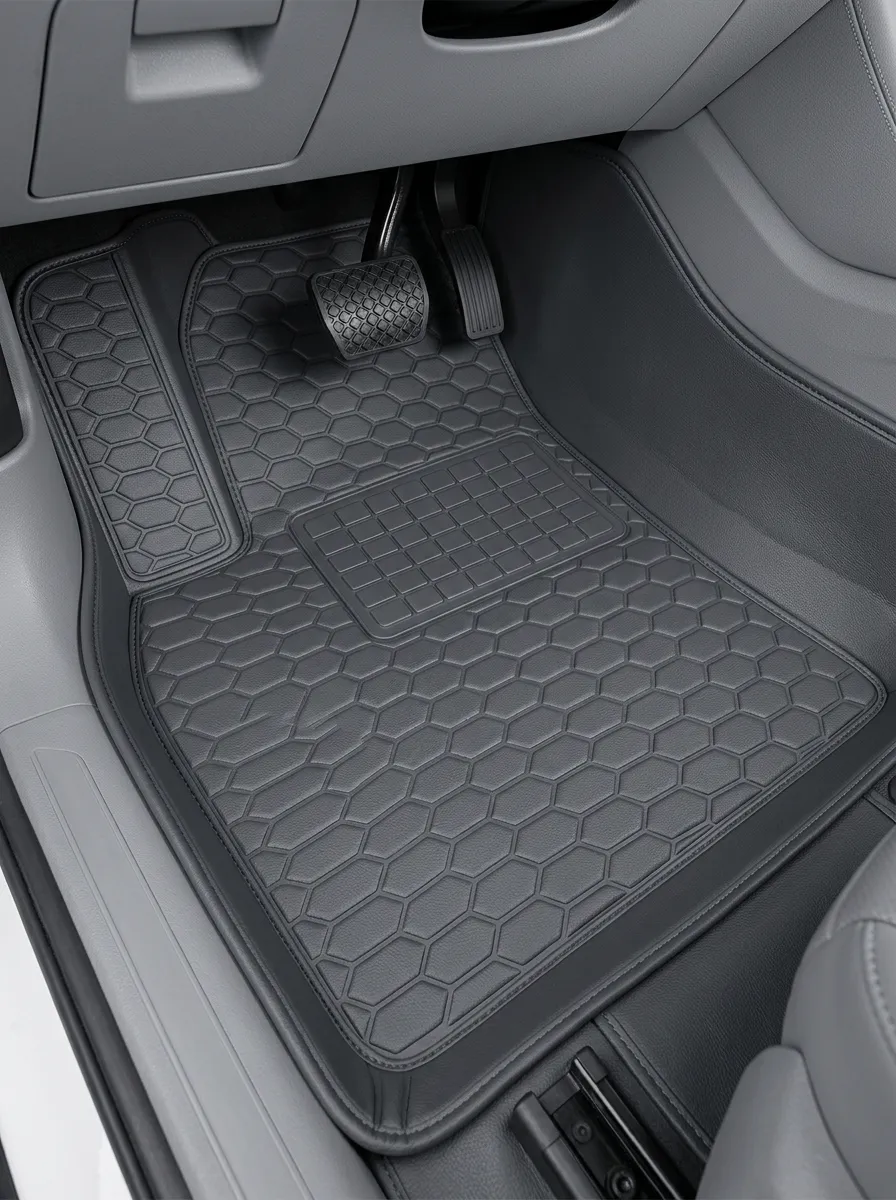 Sculpted Hexagon Pattern Vehicle Floor Mat