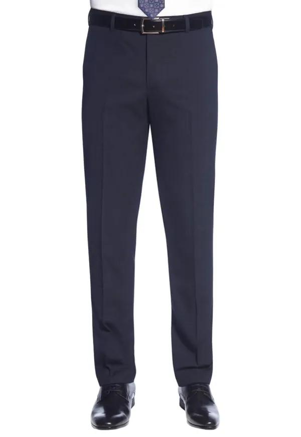 Men's Modern Slim Fit Flat Front Stretch Suit Trousers