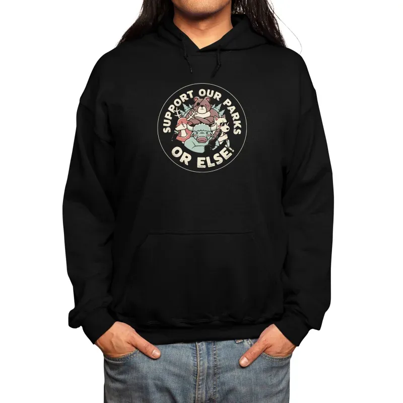 Men's Casual Fun Cartoon Letter Print Hooded Sweatshirt