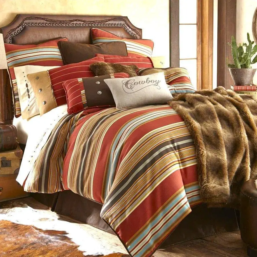 Room Striped Geometric Bedding Set