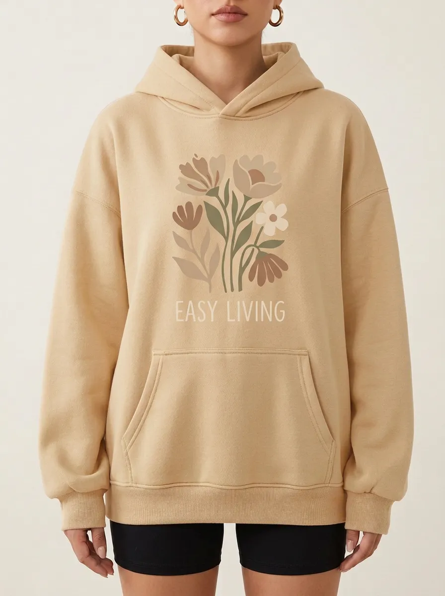 Easy Living Floral Nature Hoodie