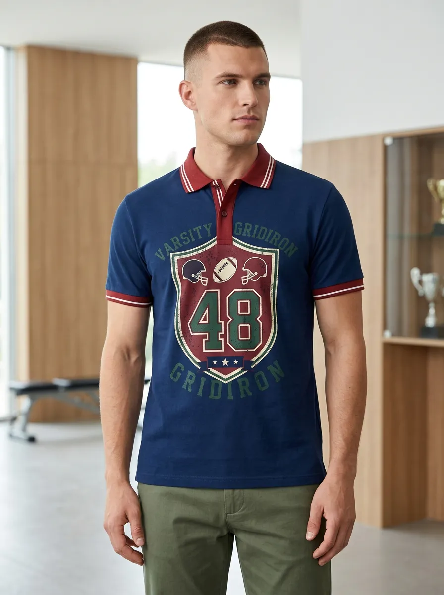 Men's Gridiron Shield Polo Shirt