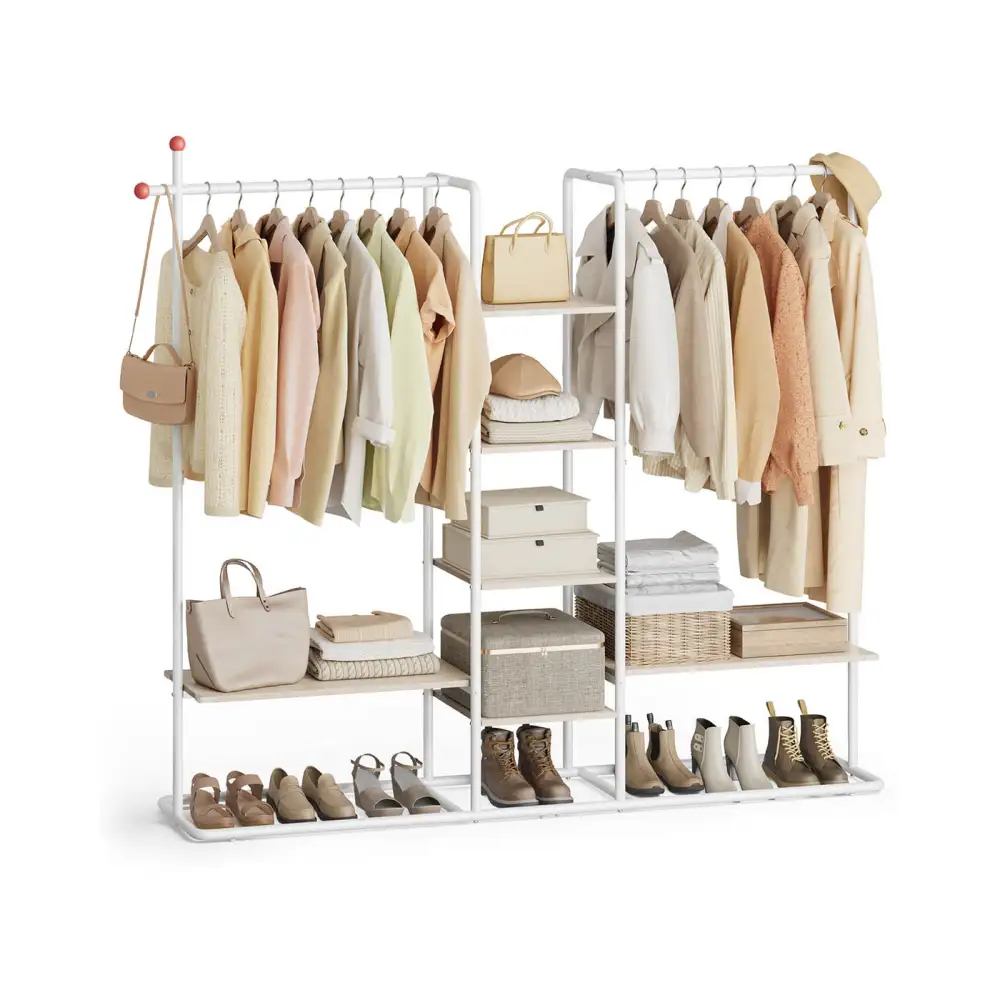 Open Clothes Rail With Dual Rails