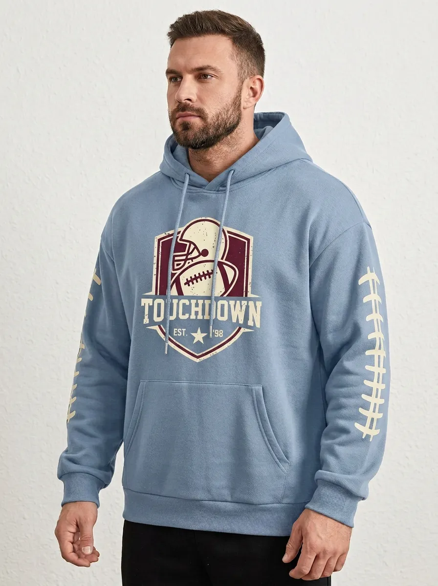 Men's American Football Touchdown Shield Hoodie