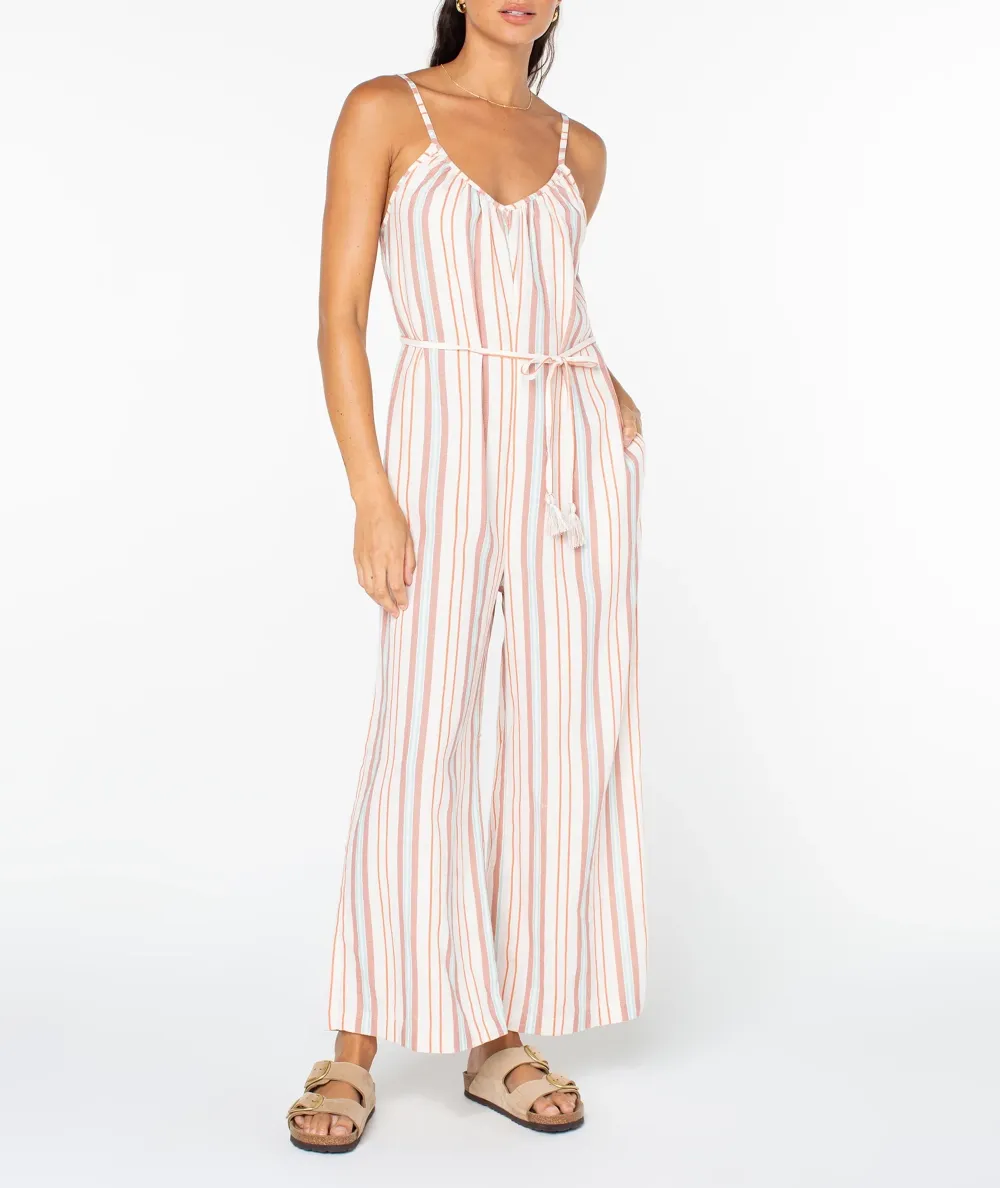 Striped V-Neck Halter Top With Sleeves