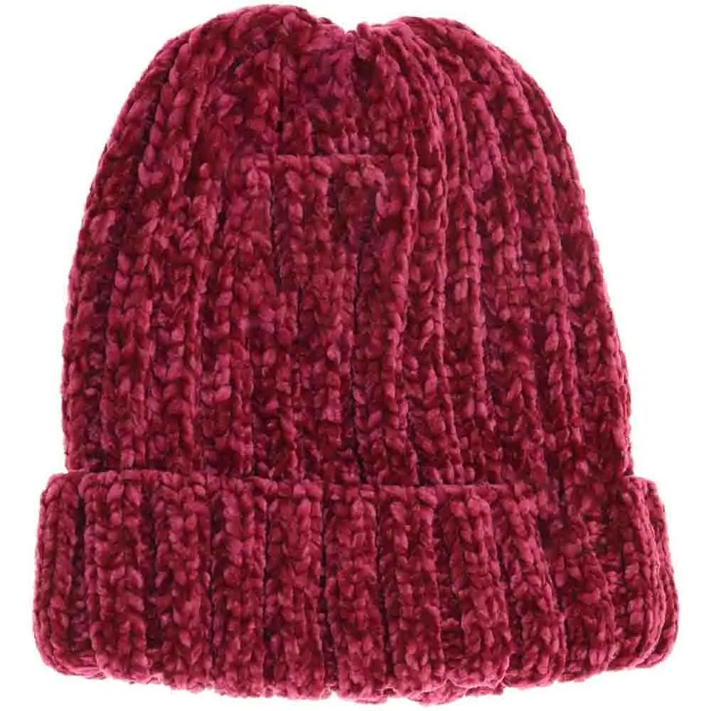 Ribbed Chenille Beanie