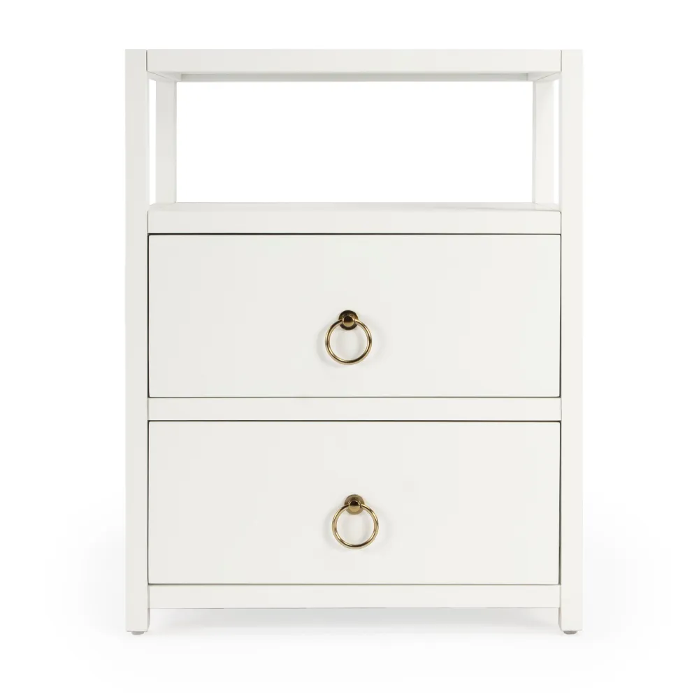 Polished Drawer Storage Side Table