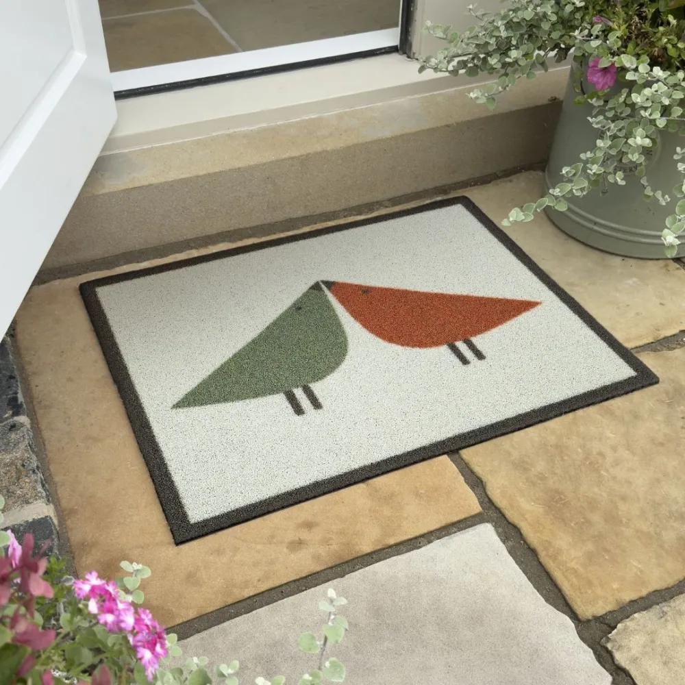 Kissing Bird Nylon Outdoor Door Mat
