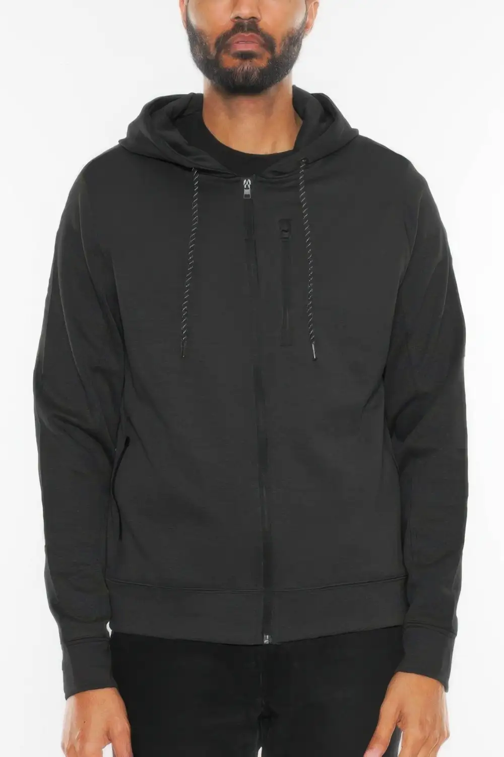 Heathered Full Zip Casual Jacket
