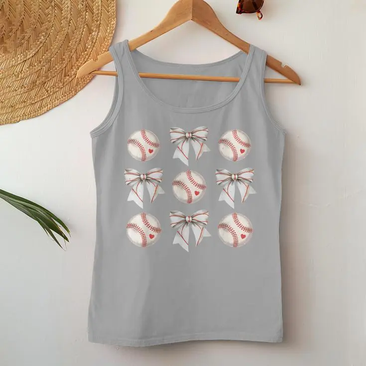 Baseball Coquette Bow Women Tank Top