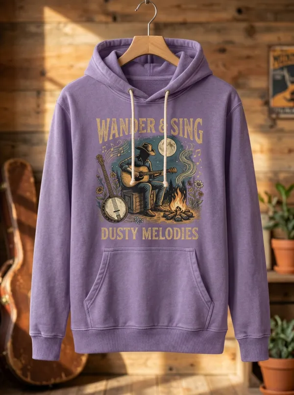 Western-Inspired Graphic Unisex Country Music Pullover Hoodie