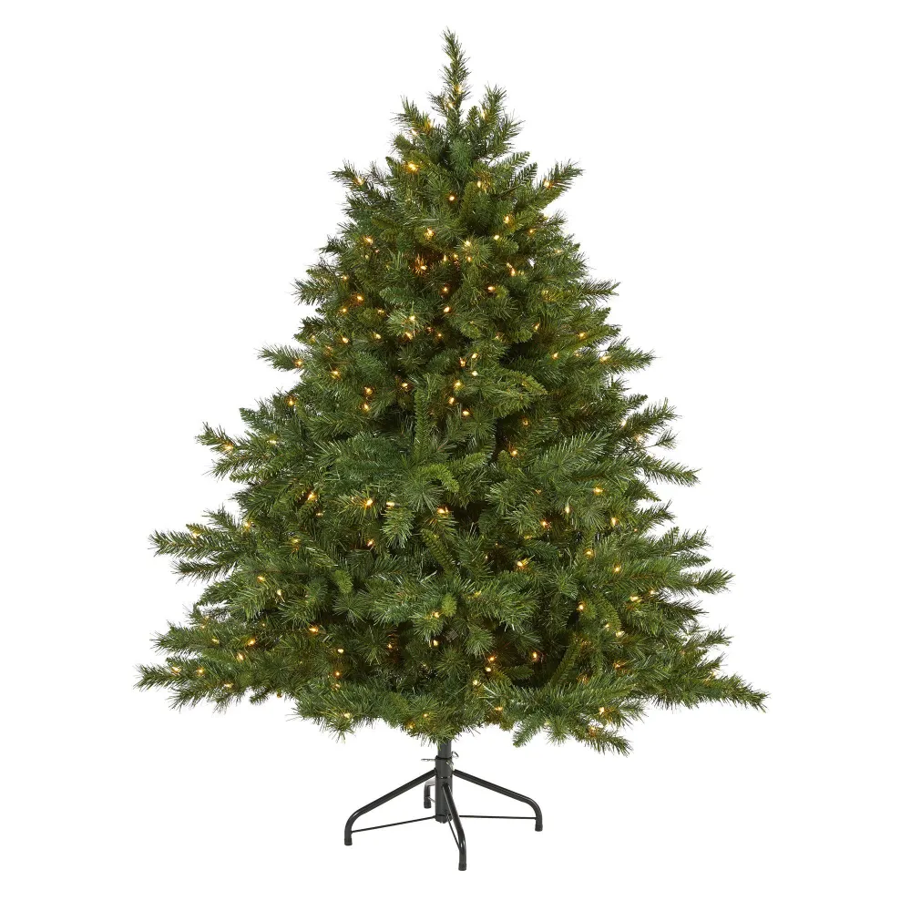 Wyoming Mixed Pine Artificial Christmas Tree with Clear Lights and Bendable Branches