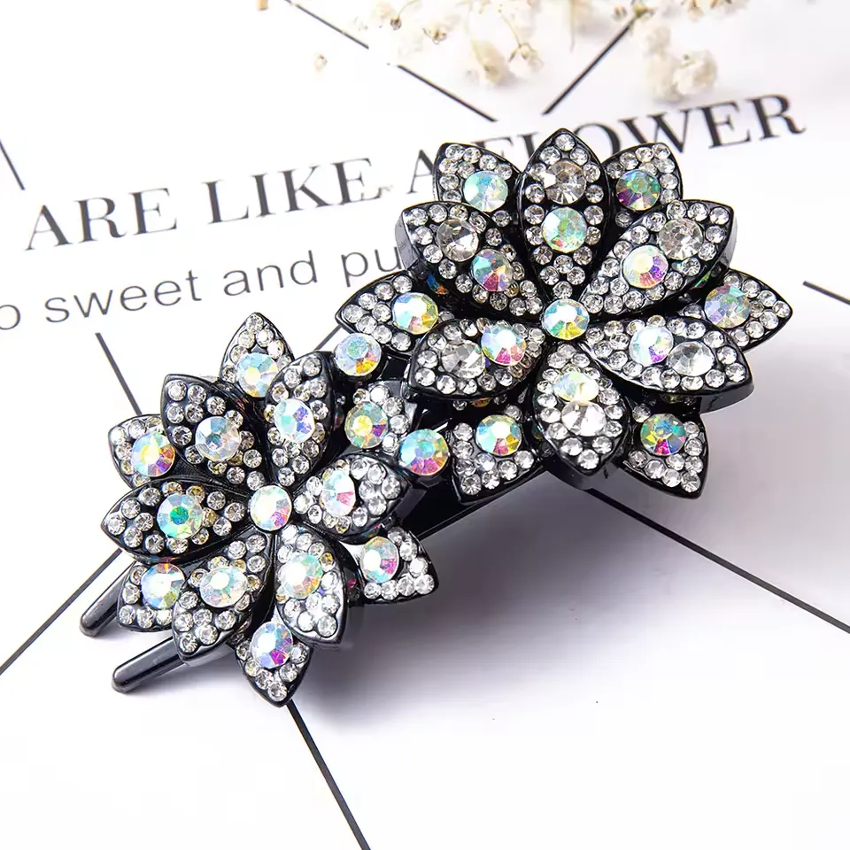 Rhinestone Floral Hair Clip