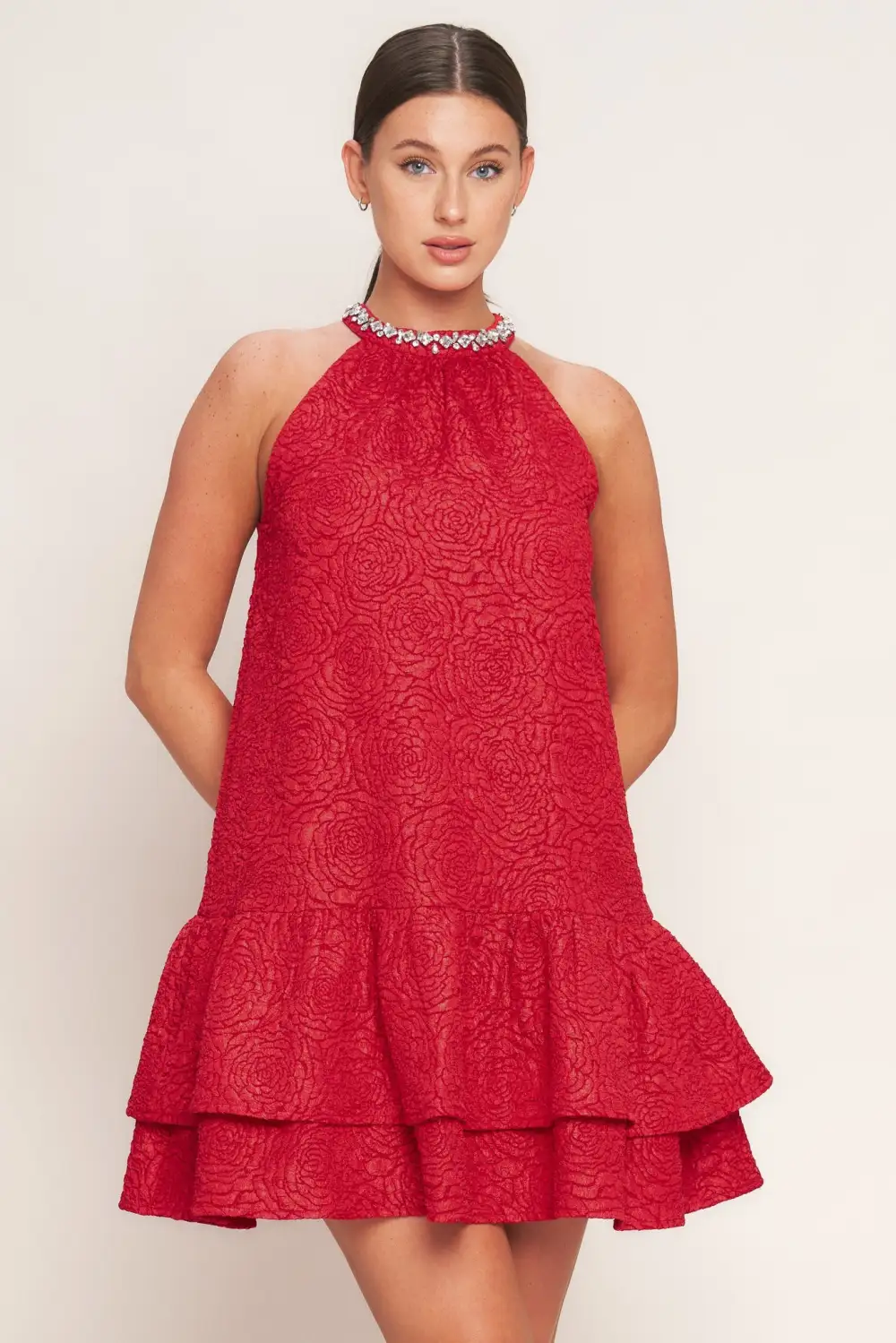 Classic Halter Mini Dress