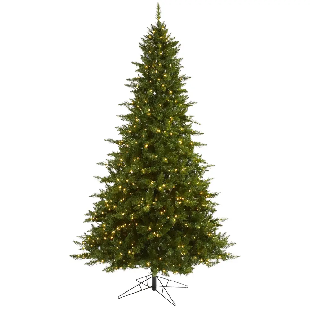 Vermont Spruce Artificial Christmas Tree with Warm Multifunction LED Lights with Instant Connect Technology and Bendable Branches