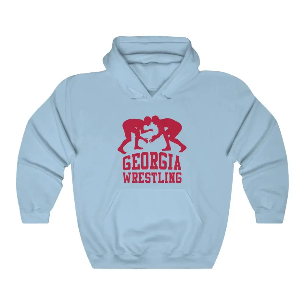 Relaxed Classic Print Wrestling Graphic Pullover Hoodie