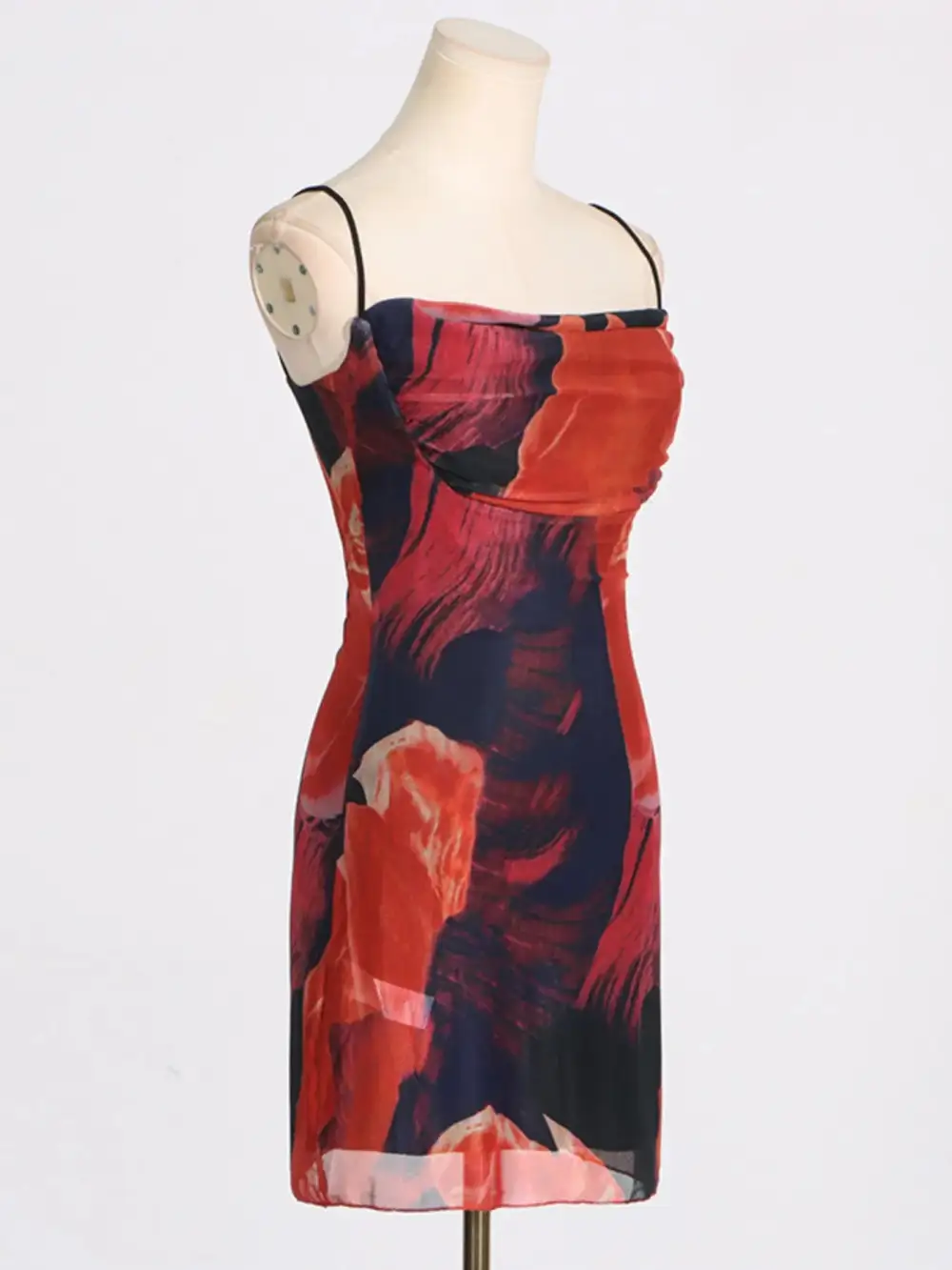 Drape Cowl Mini Dress