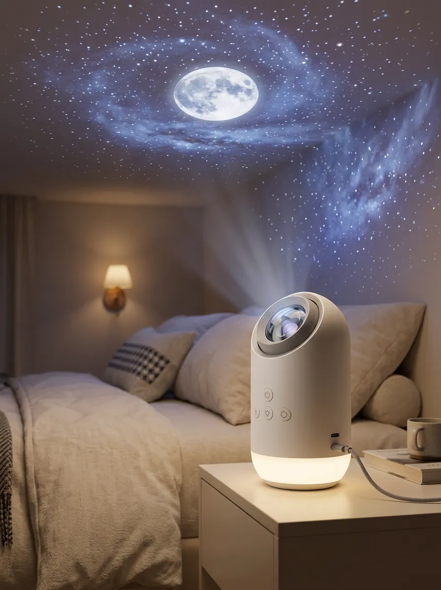 Dreamy Moon And Star Galaxy Night Projector