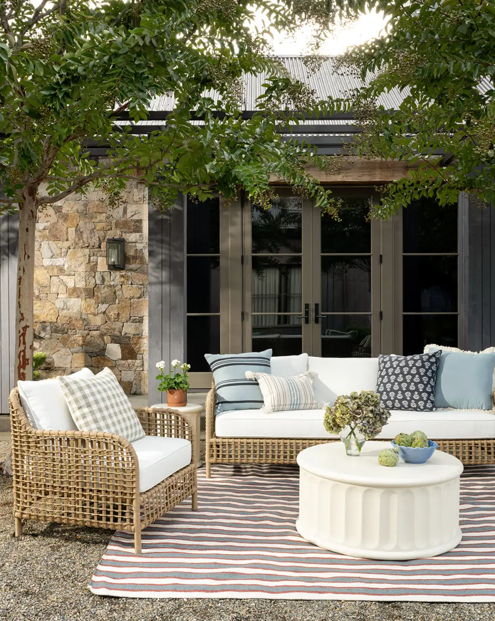 Woven Aluminum Sofa